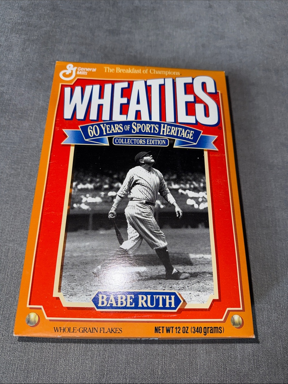Wheaties Babe Ruth Collectors Edition Cereal Box